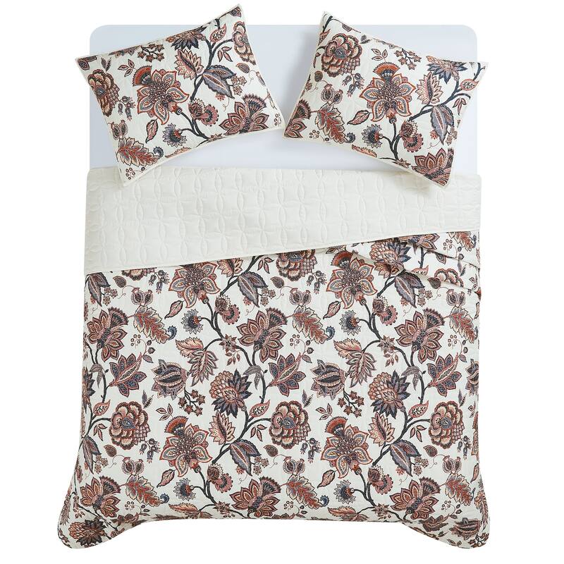 Cannon Chloe Jacobean3 Piece Quilt Set