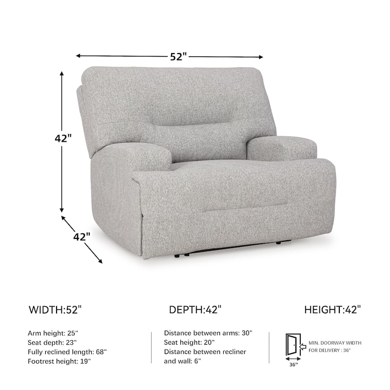 Signature Design by Ashley Acklen Place Wide Seat Power Recliner