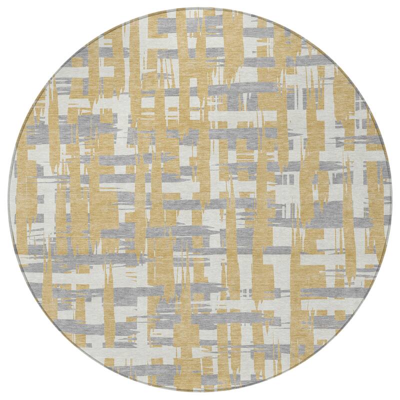 HomeRoots Striped Transitional Rectangle Outdoor Rug