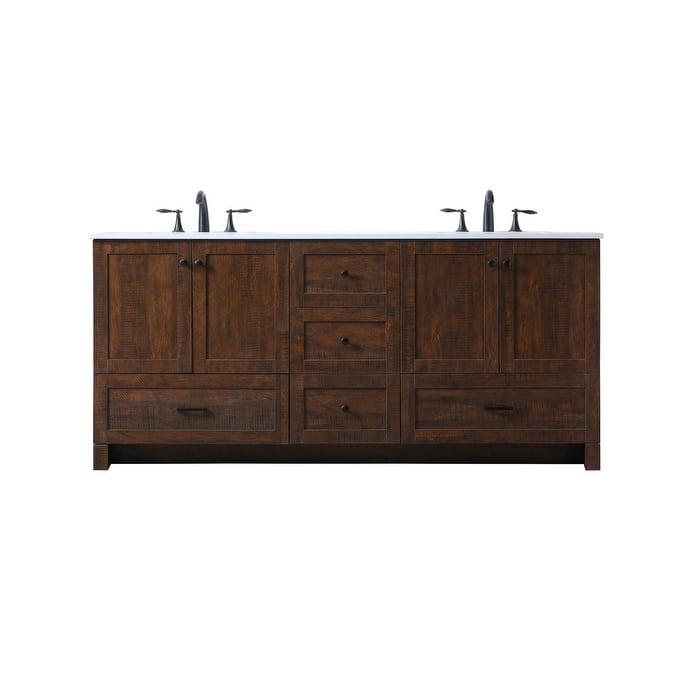 Elegant Lighting VF2872D Soma 72" Free Standing Double Basin Vanity - Expresso - Espresso Finish