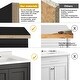 preview thumbnail 7 of 8, 60" Black Bathroom Vanity Cabinet with 4 Soft-Close Doors and 5 Drawers, MDF Storage Vanity, Transitional Style