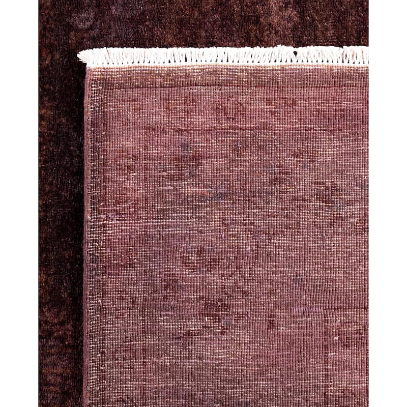 Overdyed One-of-a-Kind Hand-Knotted Area Rug - Purple - 5' 3" x 7' 7"