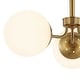 preview thumbnail 9 of 9, Ojai 23.5" 3-Light Bohemian Farmhouse Iron/Frosted Glass LED Semi Flush Mount, Brass Gold/White by JONATHAN Y