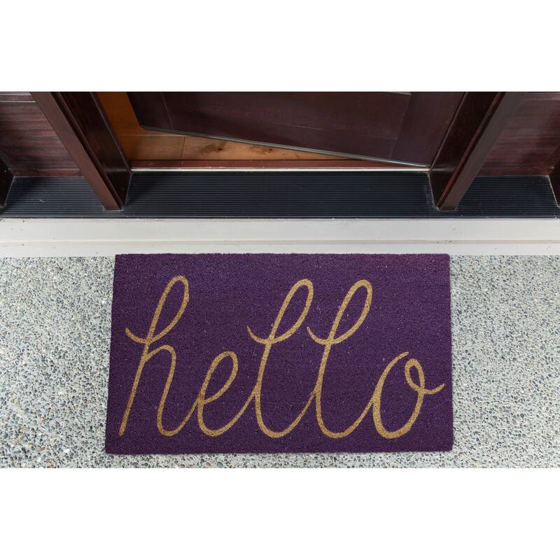 DII Yellow Hello Doormat