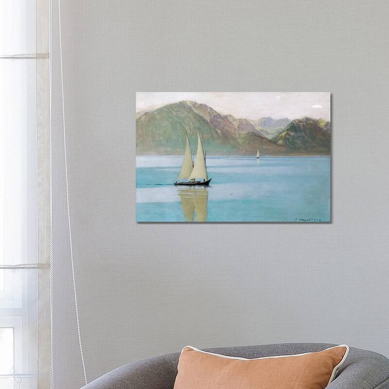iCanvas "Boat On Lake Geneva, 1892" by Felix Edouard Vallotton Canvas Print - 18x26x1.5
