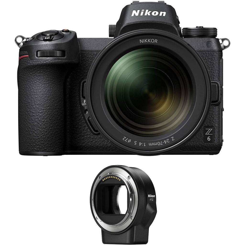 Nikon Z6 24.5MP FX Mirrorless Camera with 24-70mm Lens and FTZ Adapter