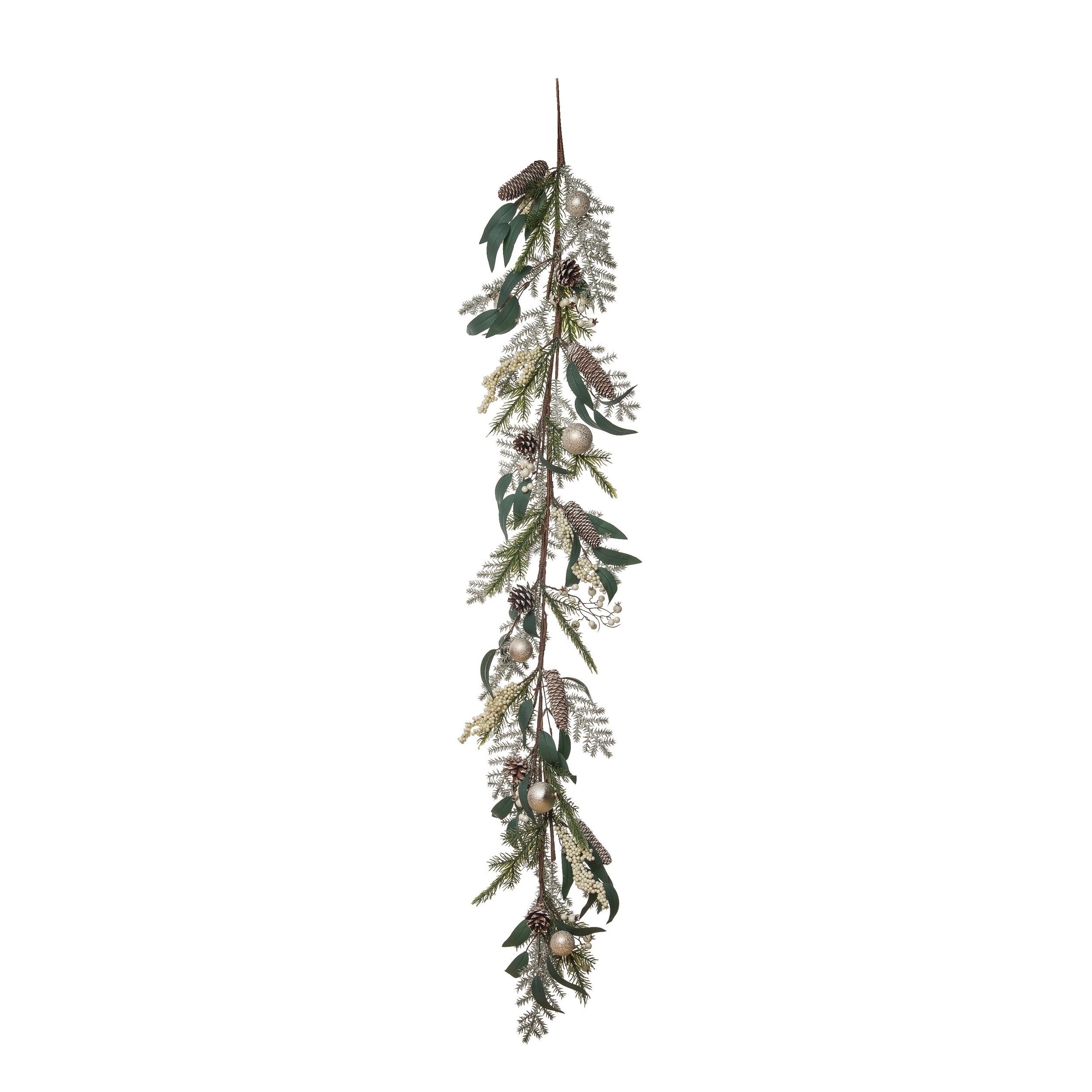 Artificial multicolored Christmas berry ornament garland
