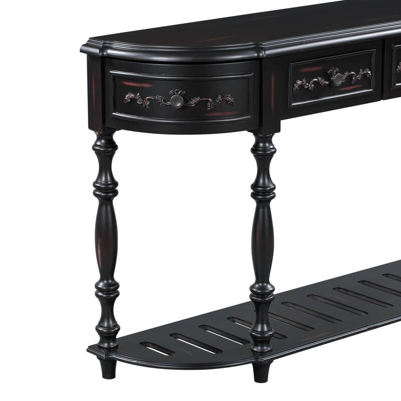 Modern and Contemporary Curved Console Table Sofa Table Entryway Table