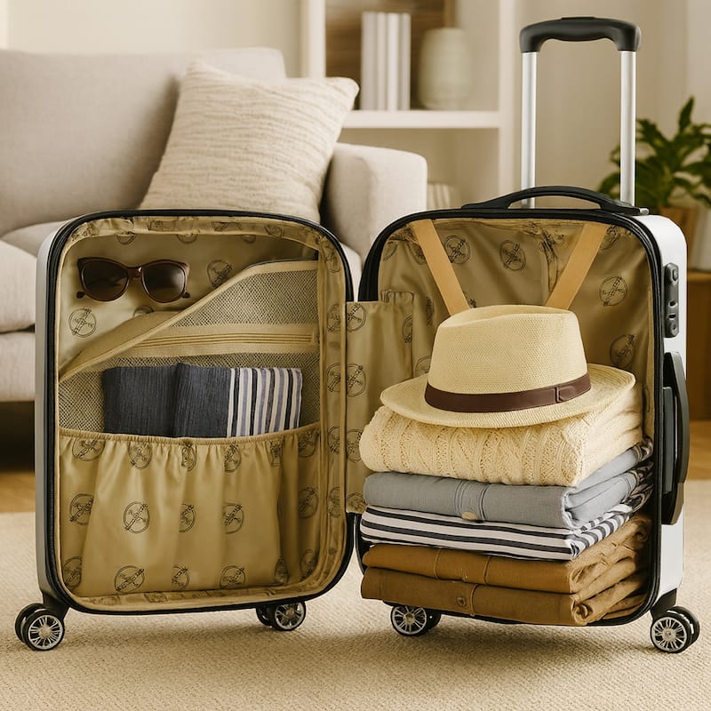 Butterfly 2 piece Hardside Carry-on Spinner Luggage Set