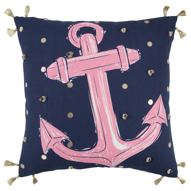 Simply Southern Print with Embroidery Cotton Throw Pillow - Gold