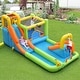 preview thumbnail 12 of 14, Inflatable Water Slide Park Bounce House Without Blower - Multi - 198" x 114" x 85" (L x W x H)