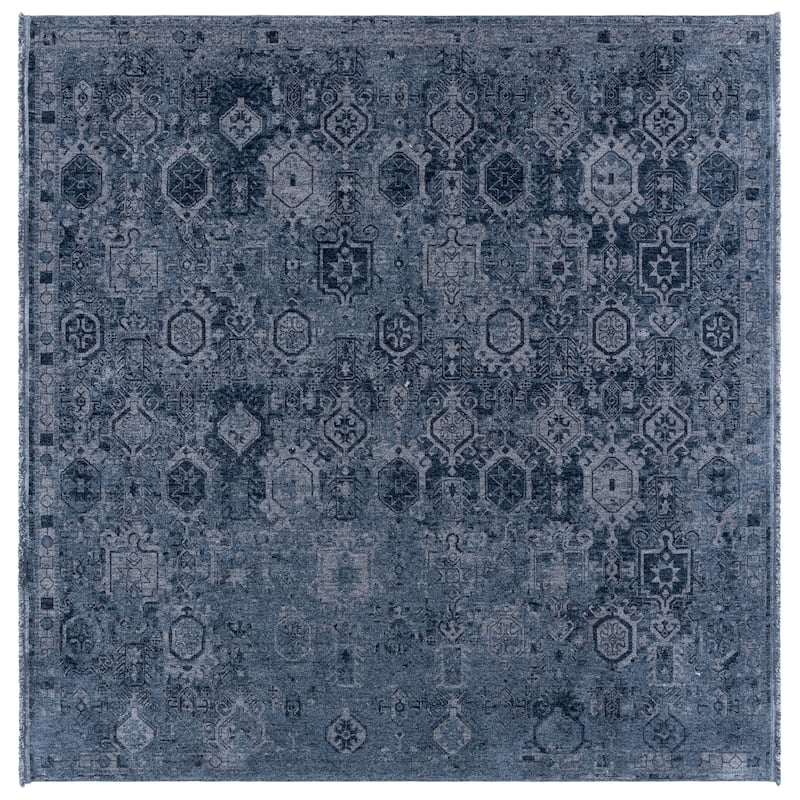 SAFAVIEH Vintage Overdye Lale Rug - 6'7" Square - Navy