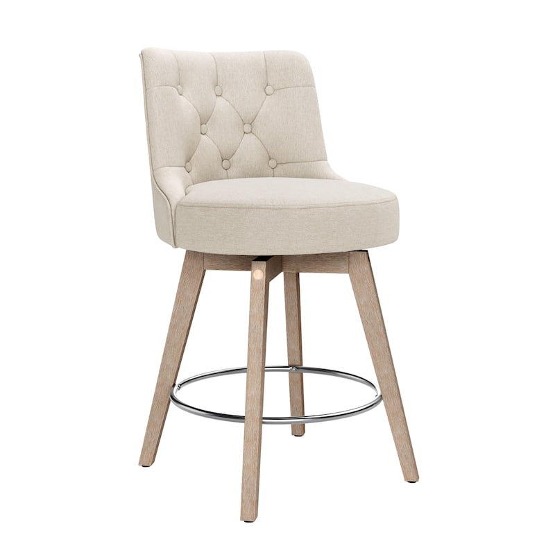 LUE BONA 26" Counter Height Bar Stools Swivel Bar stool with Backs - 26" H