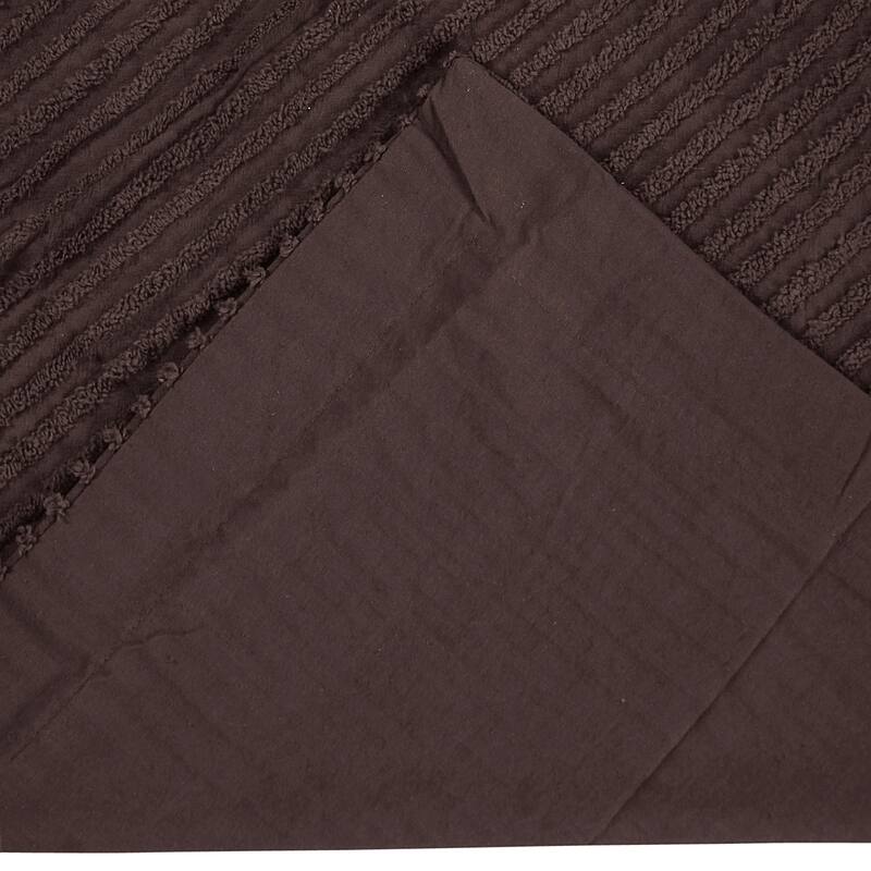 Better Trends Jullian Bold Stripes Design 100% Cotton Tufted Shams Machine Washable Tumble Dry