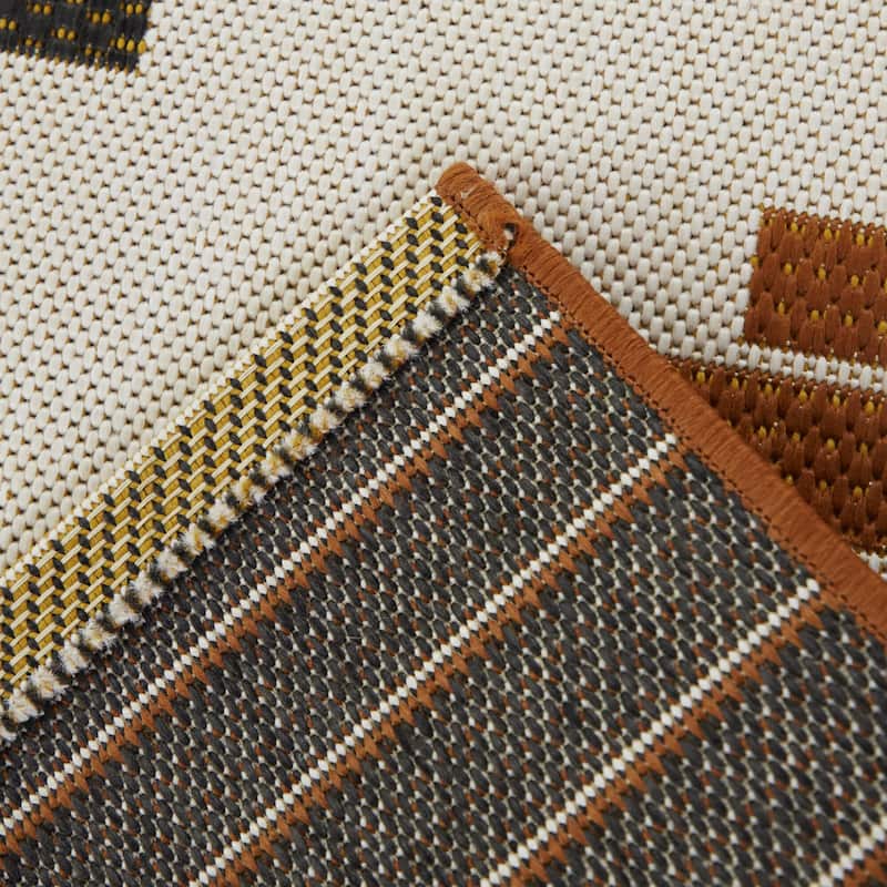 Barone Striped Trellis Indoor/Outdoor Area Rug