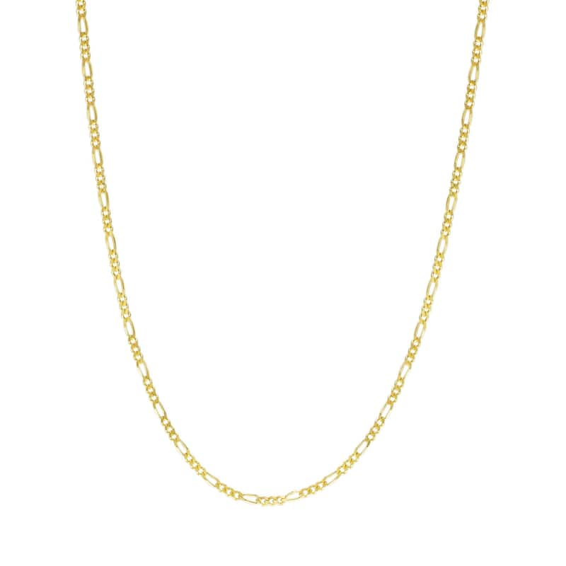 Victoria Townsend Gold over Sterling Silver 1.3mm FIGARO Necklace. - 24 Inch