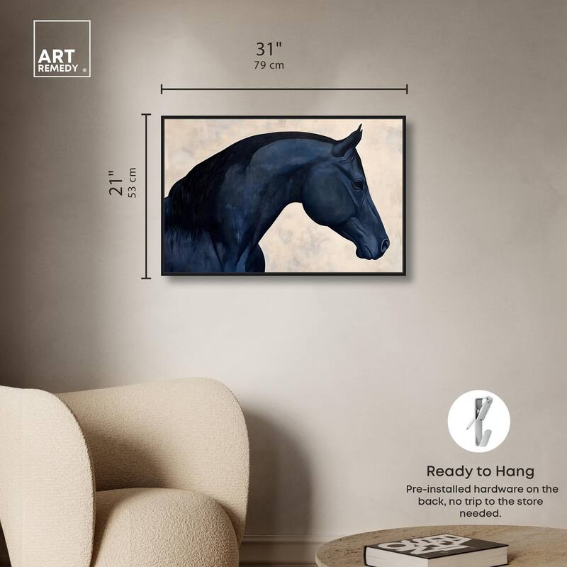 Blue Horse II Canvas by Art Remedy