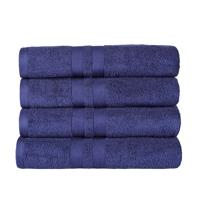 Superior 100% Ultra Soft Cotton Highly Absorbent Medium Weight Solid Bath Towel – Set of 4