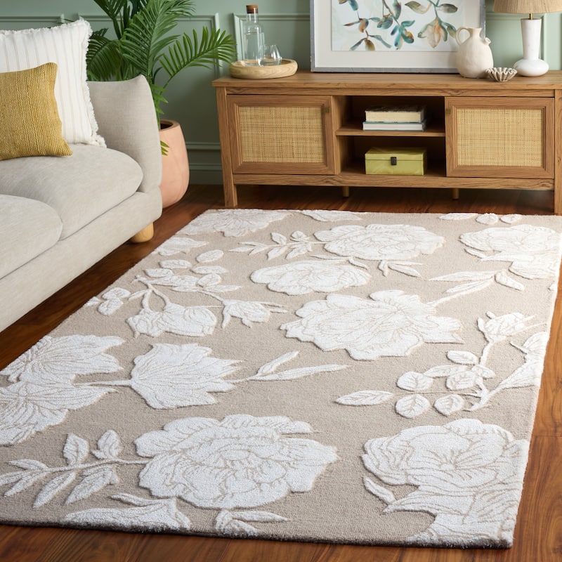 SAFAVIEH Handmade Glamour Arsenia Floral Wool Rug