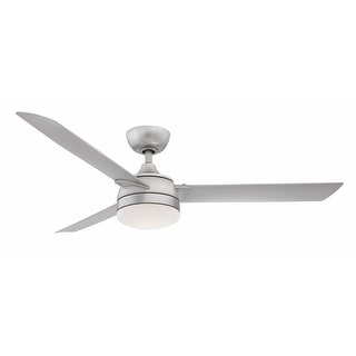Fanimation Xeno Wet 56 inch Indoor/Outdoor Ceiling Fan with LED Light Kit and Remote - Silver