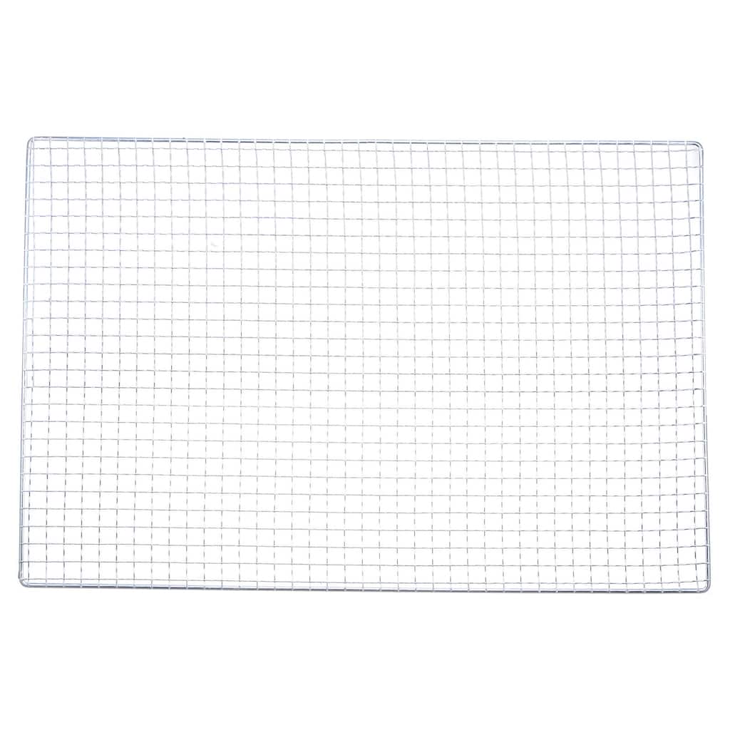 2pcs Square BBQ Grill Net 11.8"x17.7" Galvanized Iron Barbecue Mesh for Baking