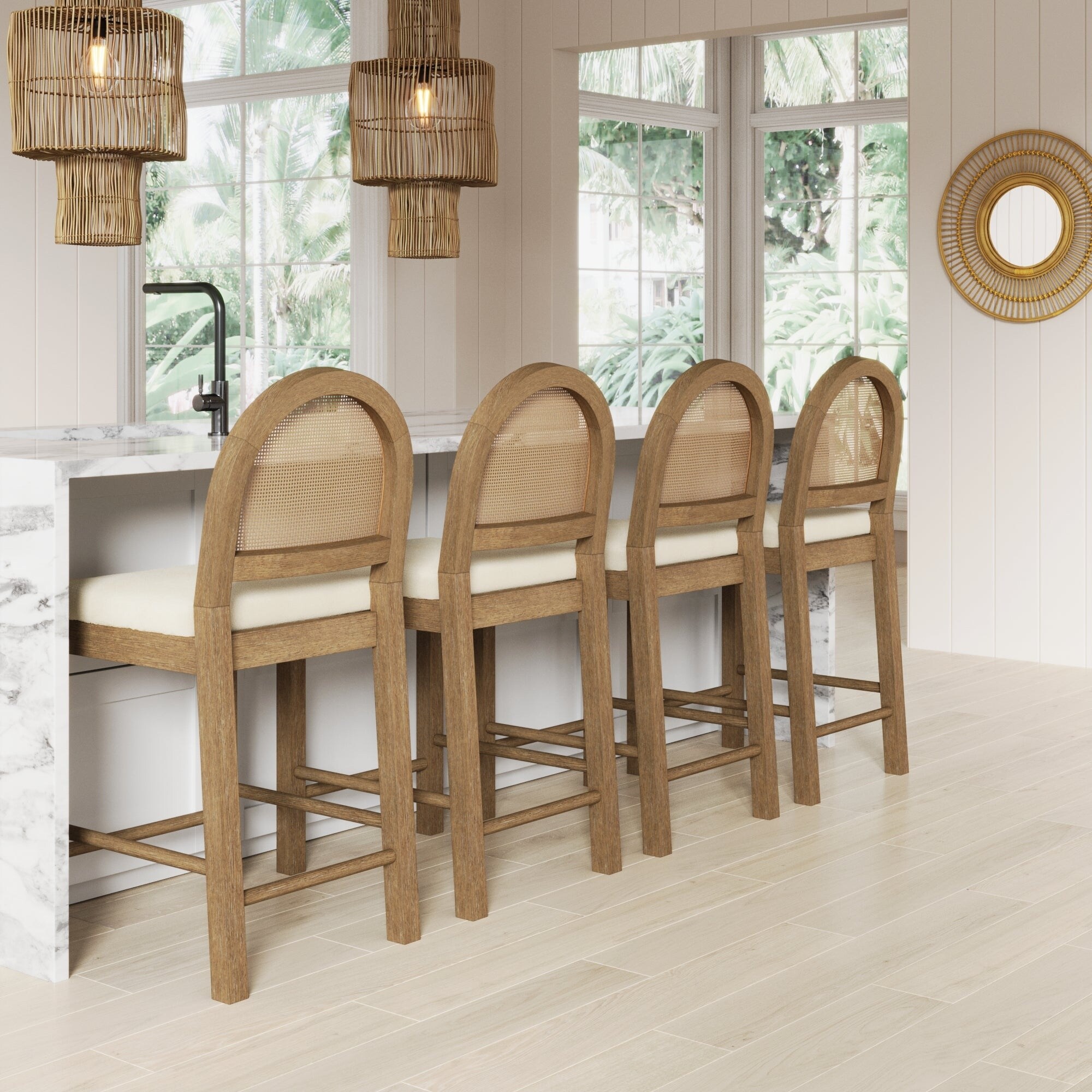 Taburetes Altos para una Cocina TOP - Nomad Bubbles  Rattan bar stools,  Kitchen bar stools, Kitchen furniture design