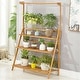 preview thumbnail 8 of 15, 3 Tier Bamboo Hanging Plant Stand Ladder Flower Rack Hanging Baskets