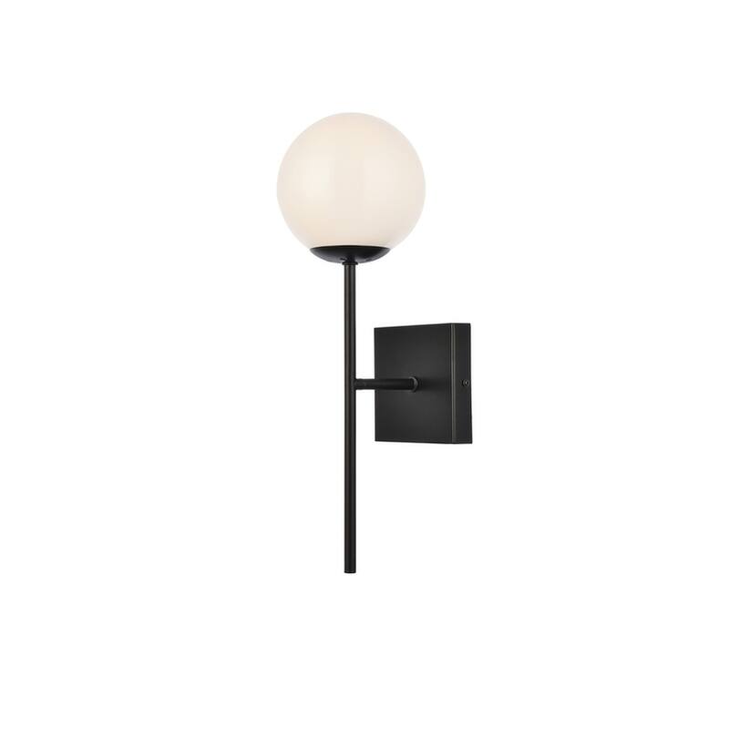 Nina 1 Light White Glass Wall Sconce