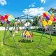 preview thumbnail 1 of 6, 10 ft Climbing Dome Swing Set with Saucer Swing, Jungle Gym for Kids Outdoor Playset for Ages 3-12 - 10ftx10ft
