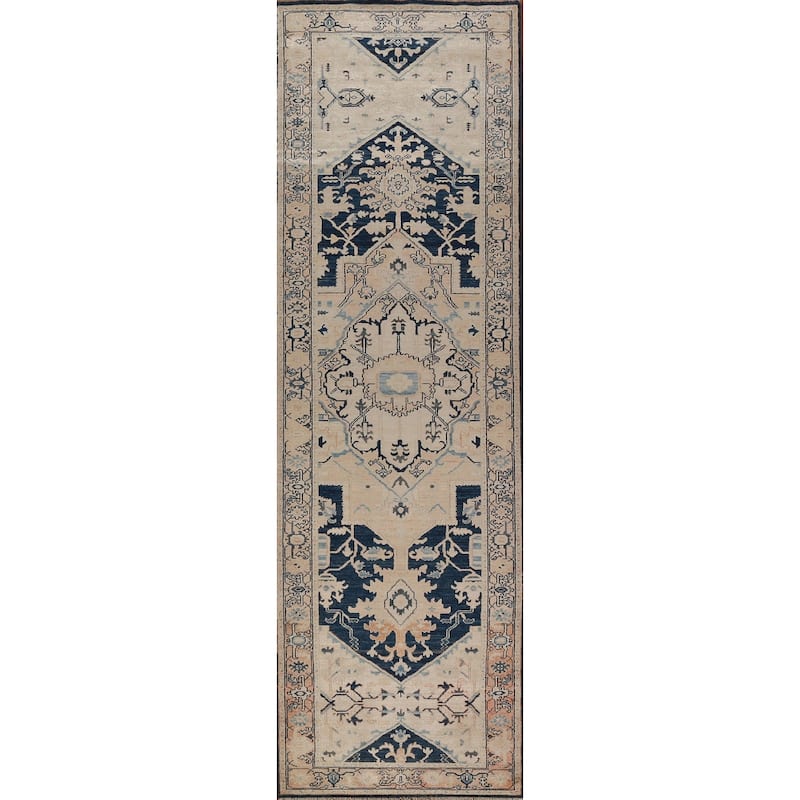 Vegetable Dye Ziegler Oriental Runner Rug Handmade Wool Carpet - 3'2"x 13'3"