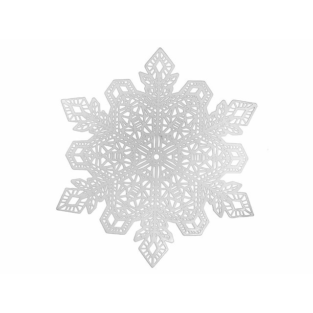 Pvc Cut Out Placemat (Snowflake) (White) - Set of 12