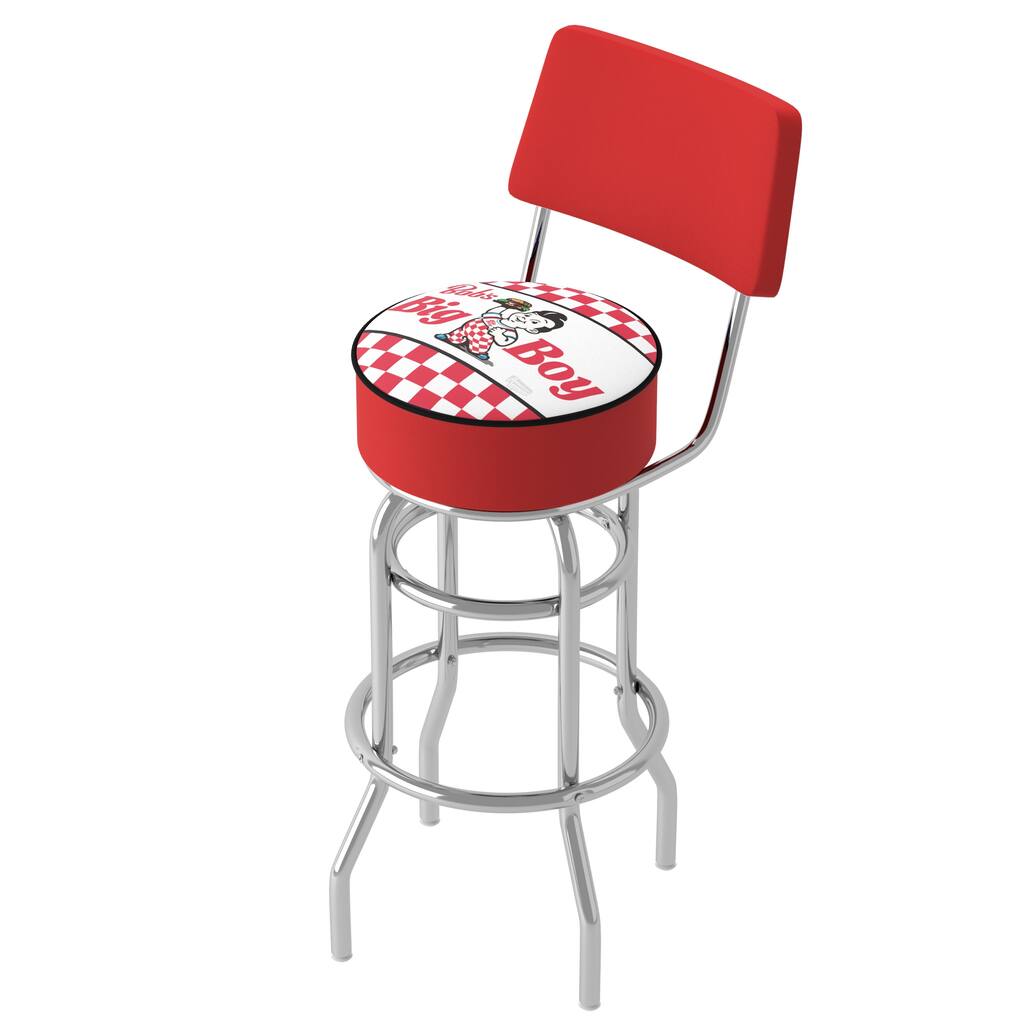 Bobs Big Boy Padded Swivel Bar Stool with Back - 20" x 20" x 41.75"