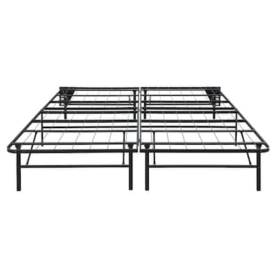 King Size Metal Platform Bed Frame with Foldable Design and 1000lb Weight Capacity
