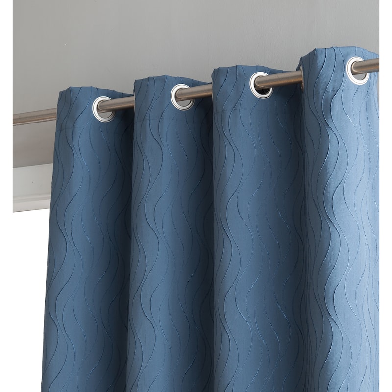 HLC.me Camden 100% Blackout Thermal Energy Efficient Window Curtain Grommet Panels Living Room Bedroom, Set of 2