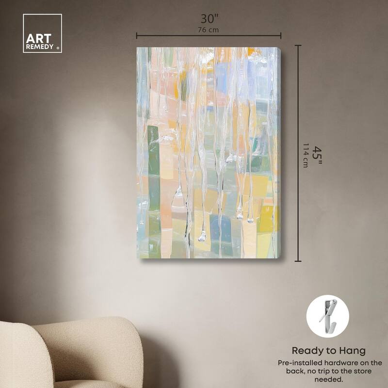 Vertical Drips Canvas by Art Remedy, Gallery Wrapped