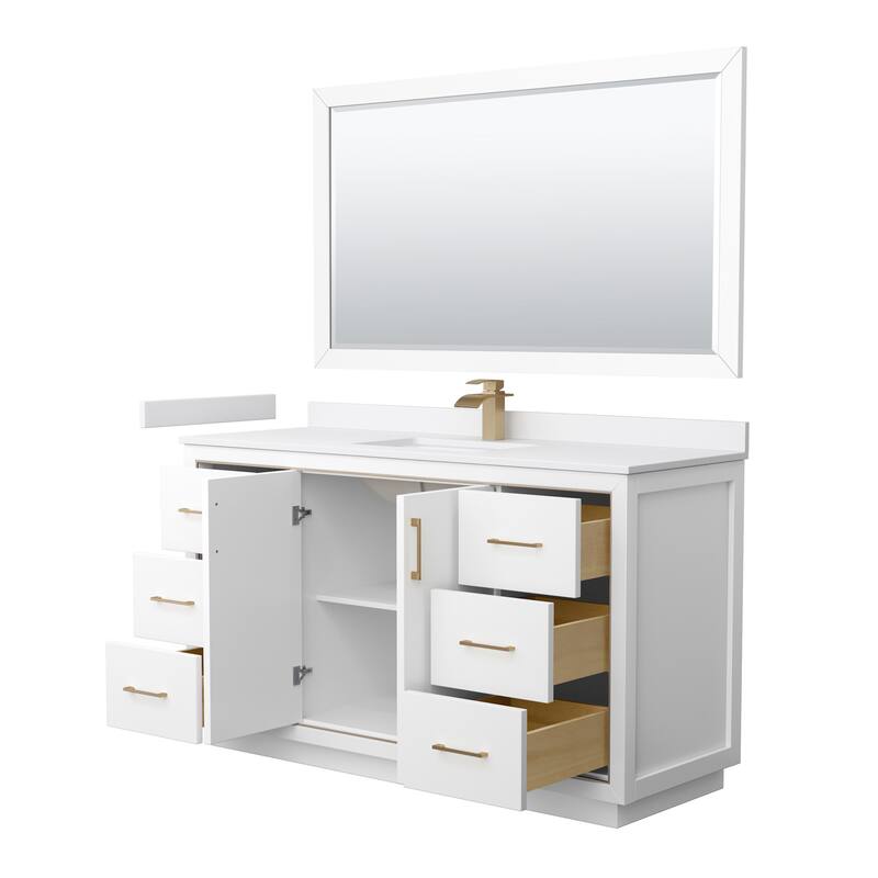 Wyndham Collection WCF1111-60S-VCA-M58 Icon 60" Free Standing Single