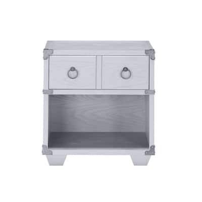 1 Drawer Nightstand with One Open Compartment