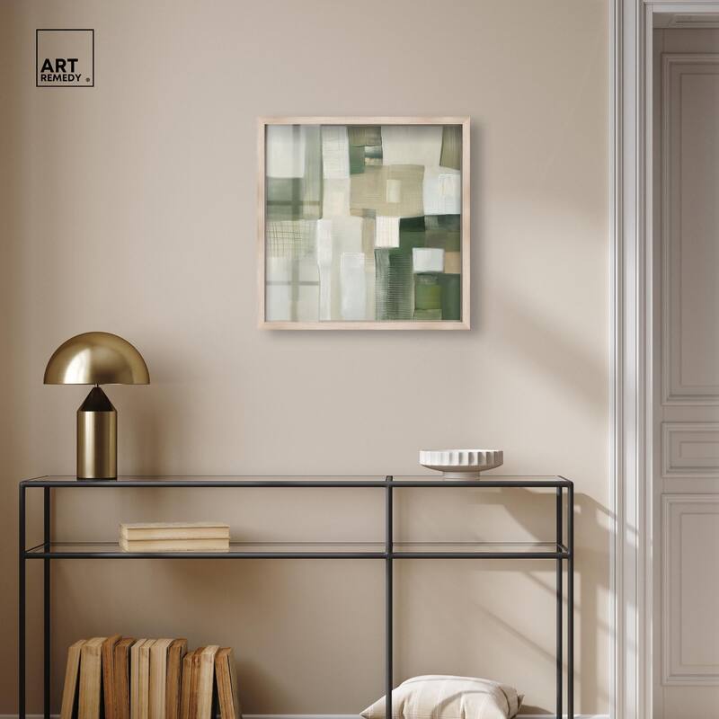 Pale Jade Green II Shadowbox by Art Remedy