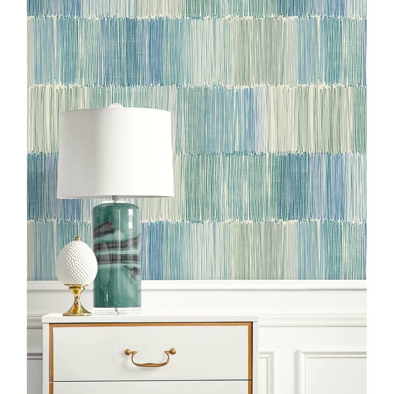 Lillian August Arielle Abstract Stripe Embossed Vinyl Unpasted Wallpaper