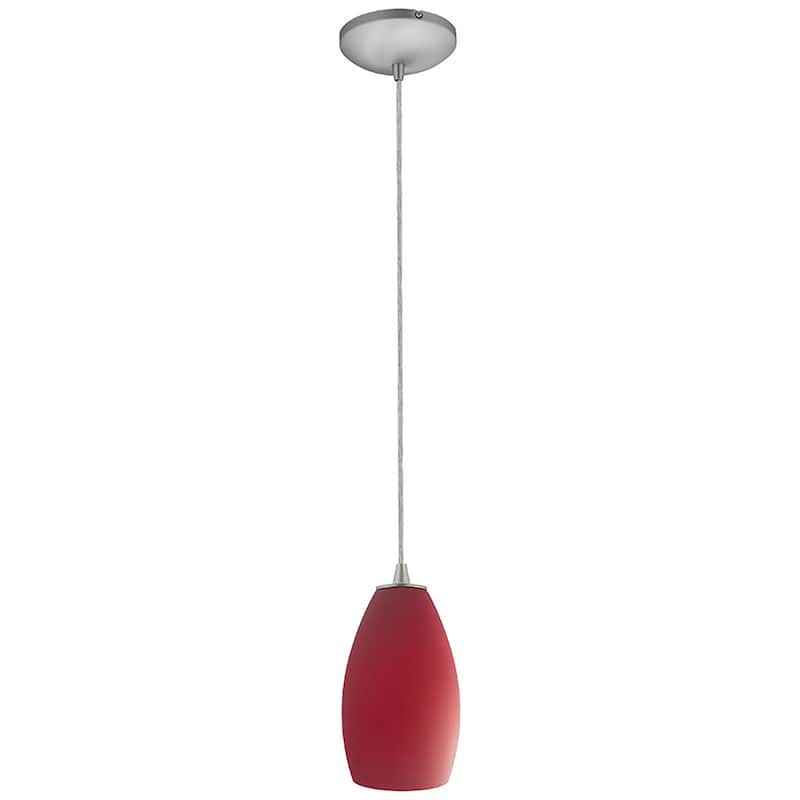 Access Lighting Champagne 1 Light LED Pendant - 5" Wide with Red Glass