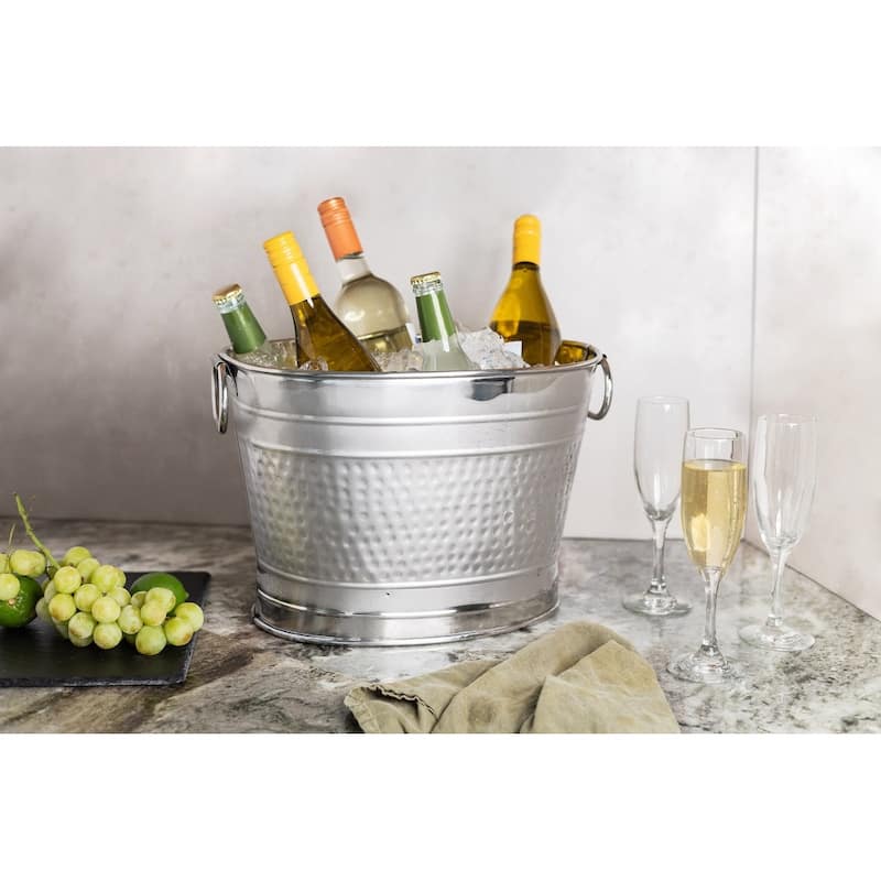 Sol Living Stainless Steel Beverage Tub for Parties Ice Bucket - 4.9 Gallons
