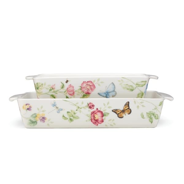 slide 2 of 3, Lenox Butterfly Meadow Rectangular Baker 2-Piece Set Multi