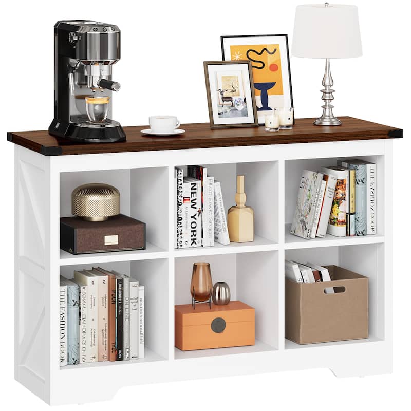 Moasis Farmhouse 6 Cube 8 Cube Storage Shelf Organizer Bookcase Cubby Cabinet