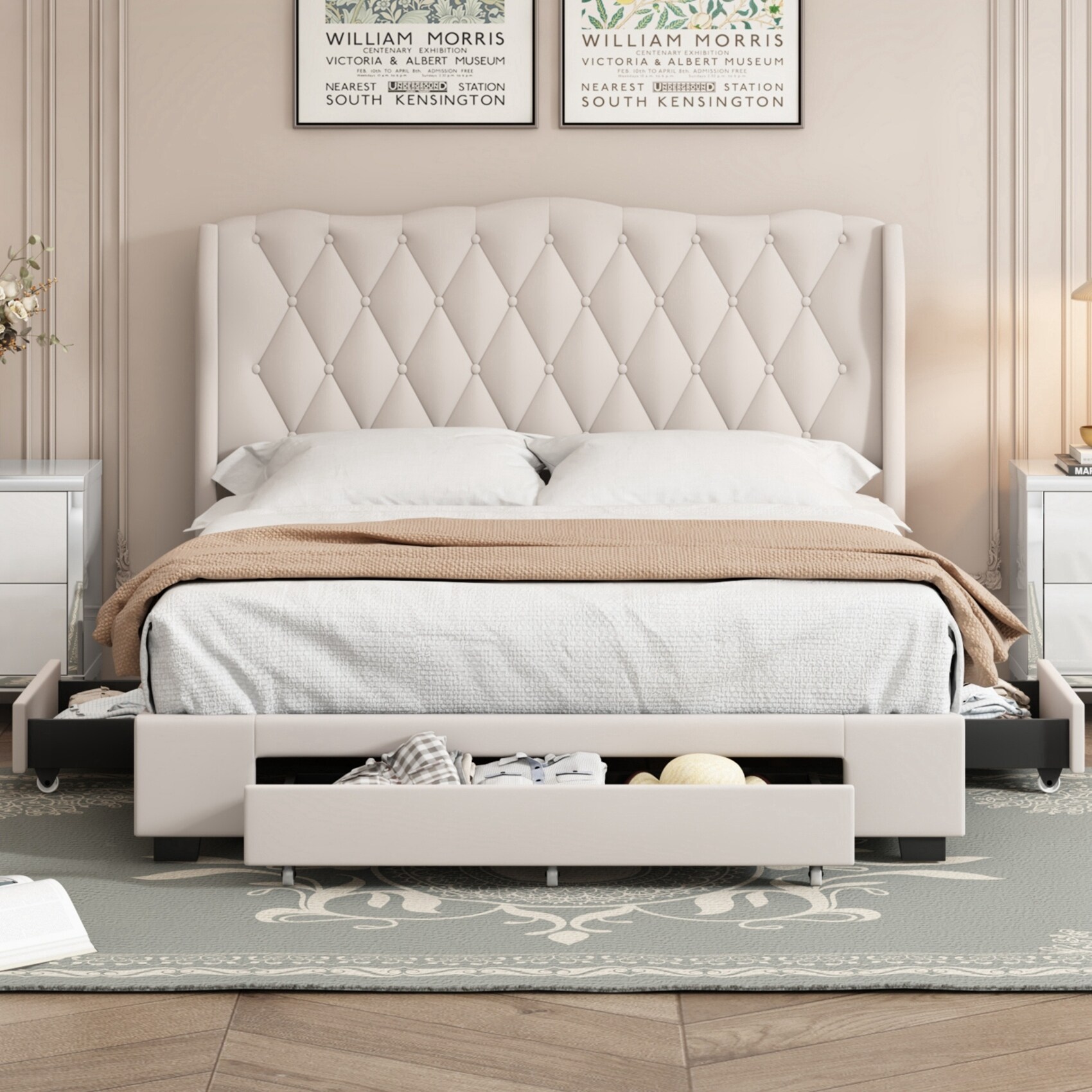 Albert upholstered on sale platform bed