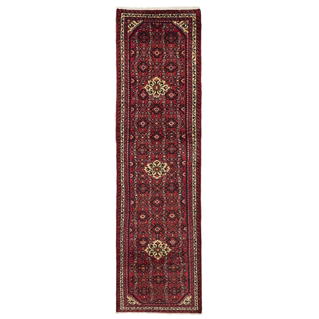 ECARPETGALLERY Hand-knotted Andelz Red Wool Rug - 2'6 x 9'10