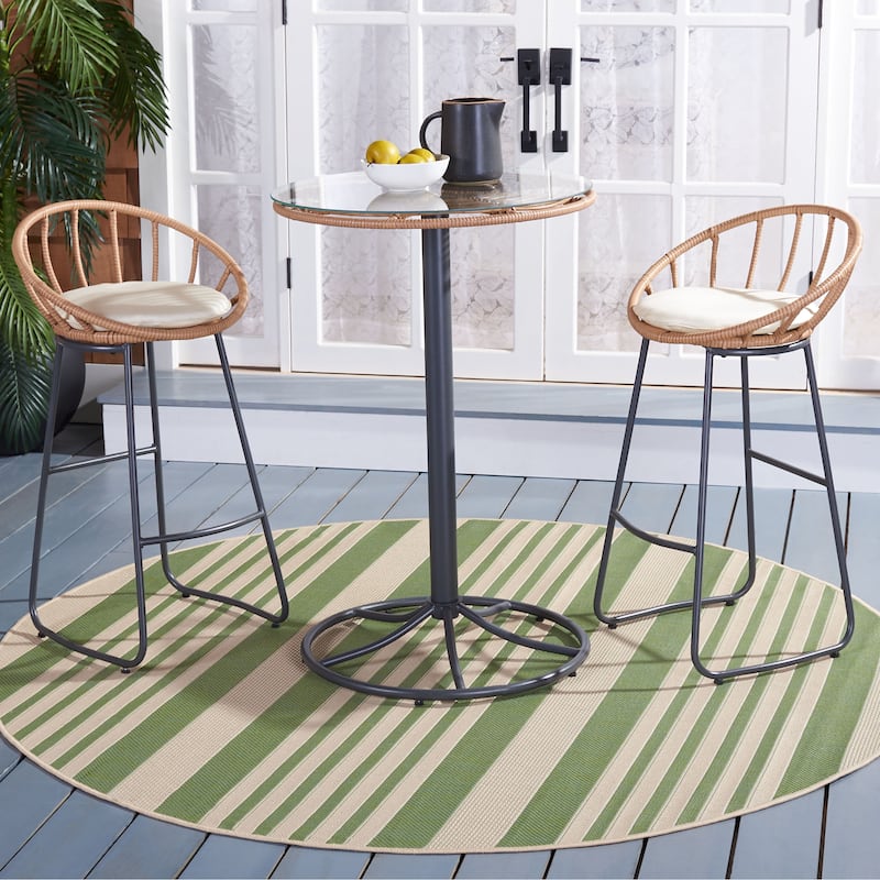 SAFAVIEH Outdoor Yaretzi Rattan 3-Piece Patio Lounger Set - 26Wx26Dx39H