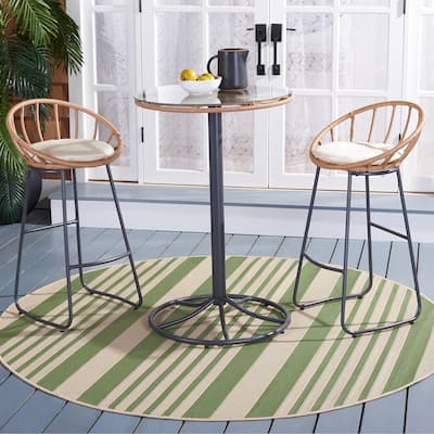 SAFAVIEH Outdoor Yaretzi Rattan 3-Piece Patio Lounger Set - 26Wx26Dx39H