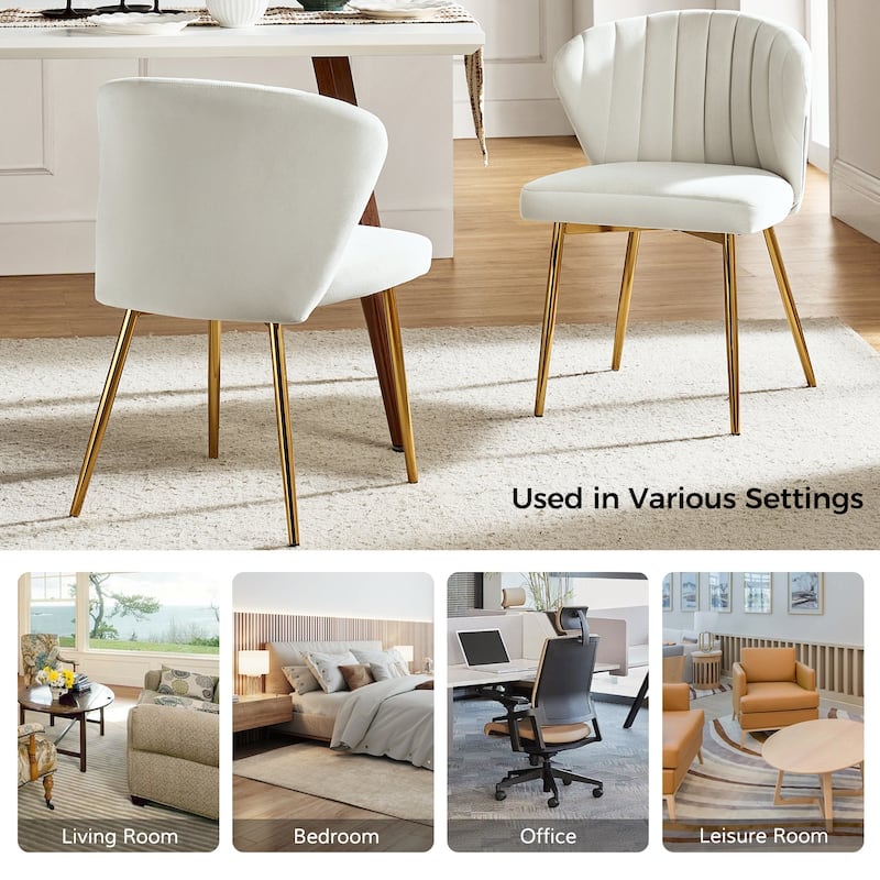 Aruna Accent Chair with Metal Legs 20''W X 19.5 ''D X 29''H by HULALA HOME