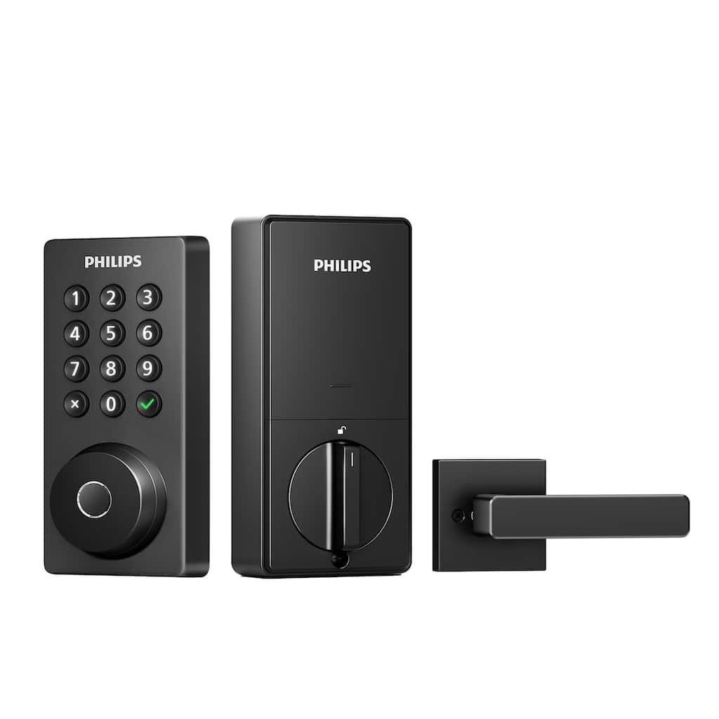 Philips Smart Wi-Fi Door Lock with Push Button Lighted Keypad and Lever Set