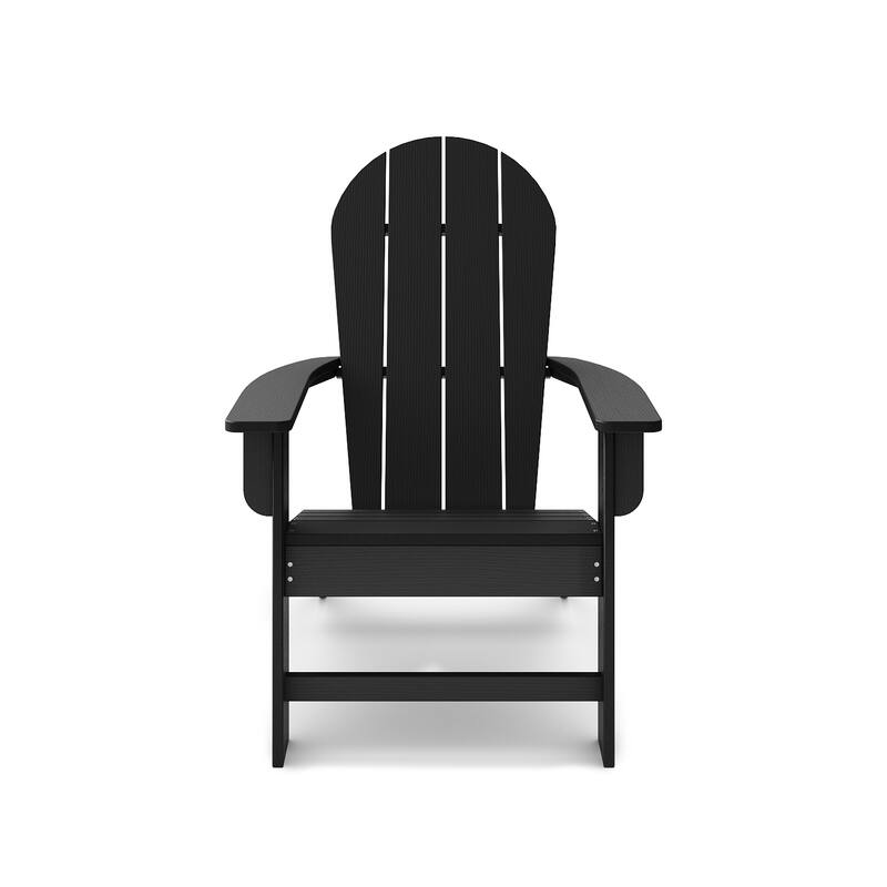 Black Adirondack Chair - Premium Hdpe Poly Lumber For Pool, Patio, And Garden Elegance